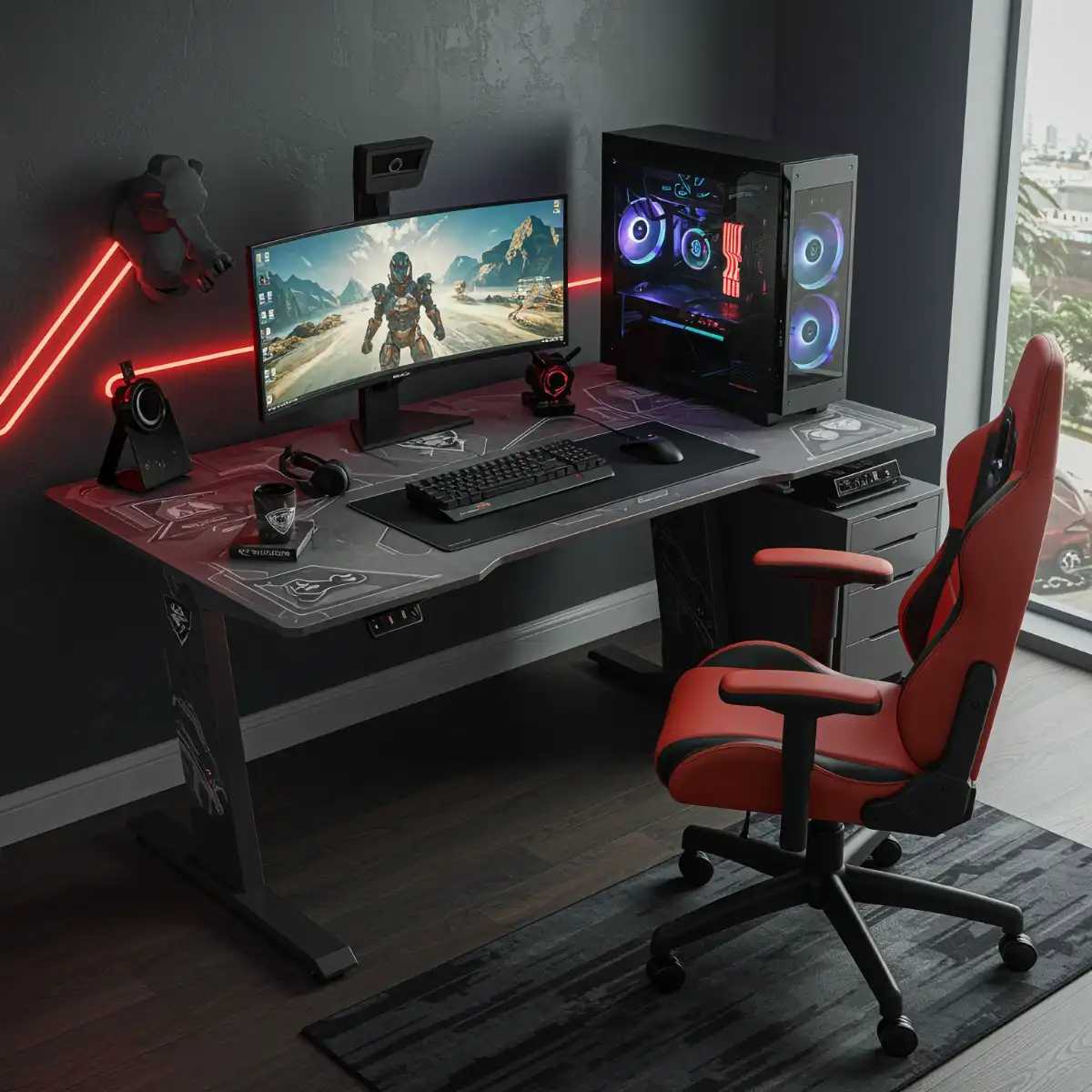 Custom gaming desks from Woodcraft Design Studio